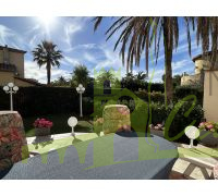 Terraza con jardín